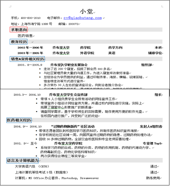 好简历简而有力，敲门砖用脚走出 ―― 做爱自拍
开展《简历特训》讲座